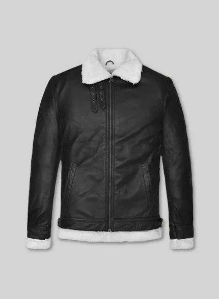 Aviator Black Leather Jacket