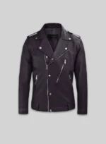 Beast Purple Biker Leather Jacket