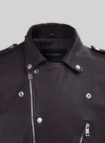 Beast Purple Biker Leather Jacket