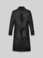Beltaire Leather Long Coat