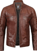 Brown Leather Motorcycle Jacket