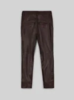 Burgundy Phoenix Leather Pants