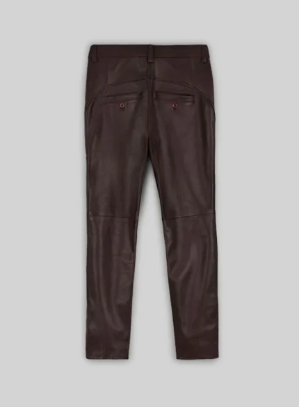 Burgundy Phoenix Leather Pants