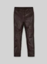 Burgundy Phoenix Leather Pants