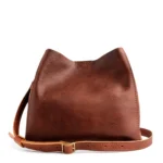 Leather Butterfly Bucket Bag