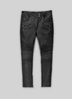 Carrier Burnt Charcoal Leather Pants