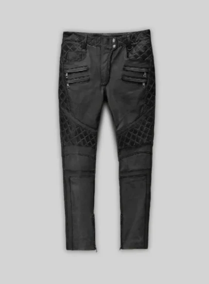 Carrier Burnt Charcoal Leather Pants