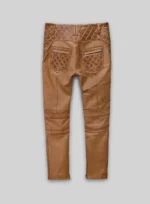Carrier Burnt Tan Leather Pants