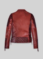 Charlotte Burnt Red- Leather Jacket