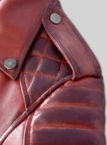 Charlotte Burnt Red Leather - Jacket