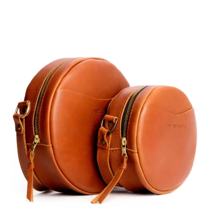 Leather Circle Crossbody