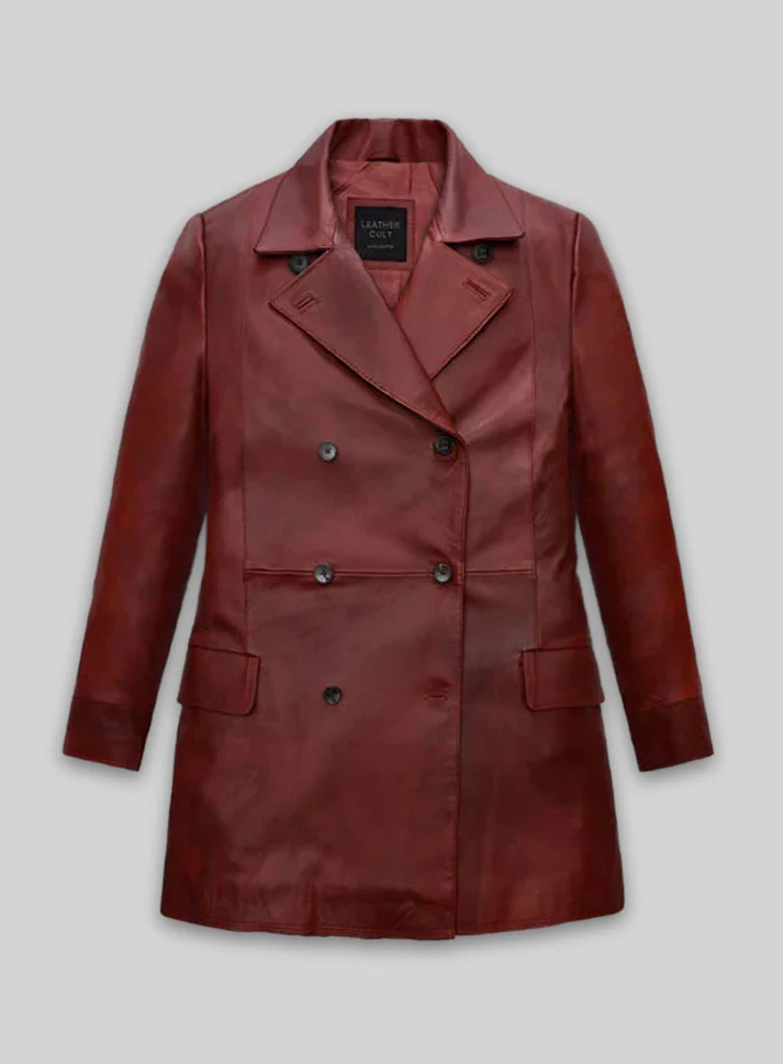 Dakota Johnson Madame Web Leather Trench Coat Dakota Johnson Madame Web Leather Trench Coat
