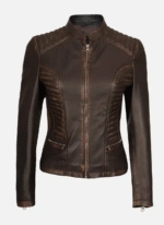 Dark Brown Leather Jacket Women