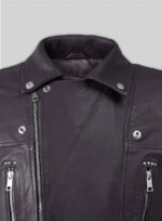 Dauntless Purple Biker Leather Jacket