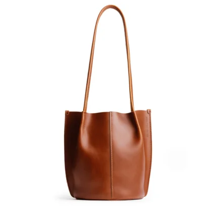 Leather Devan Bucket Tote