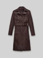 Eiza Gonzalez Leather Trench Coat