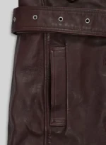 Eiza Gonzalez Leather Trench Coat