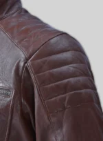 Firefly Moto Burgundy Biker Leather Jacket