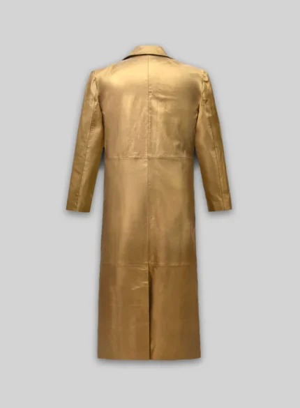 Golden Hugh Jackman The Prestige Leather Long Coat