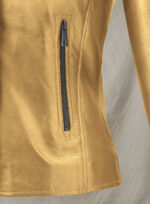 Golden Lizzy Caplan Now You See Me 2- Leather Jacket.