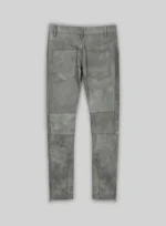 Harbor Gray Leather Biker Jeans
