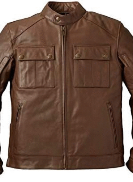 Indian Motorcycle Brown Leather Jacket