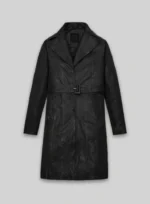 Kim Kardashian Leather Long Coat