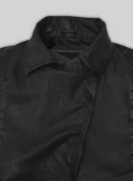 Kim Kardashian Leather Long Coat