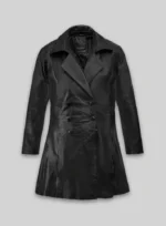 Kim Kardashian Leather Trench Coat
