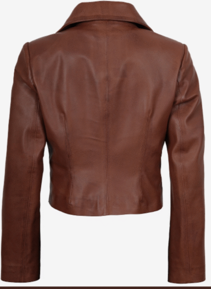 Ladies Brown Leather Jacket