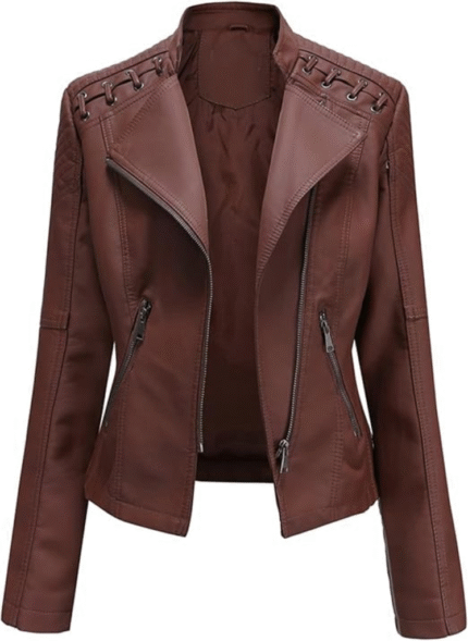 Leather Jacket Brown Colour