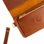 Leather Lily Wristlet