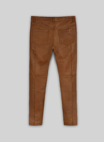 Log Cabin Brown Wax Noach -Leather Pants