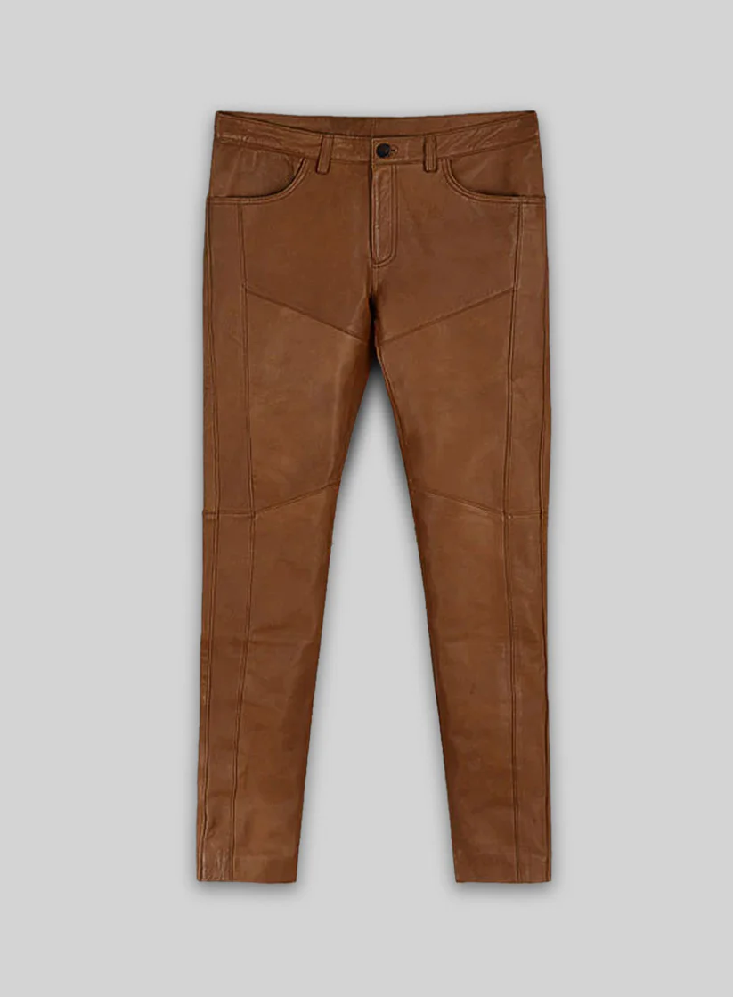 Log Cabin Brown Wax Noach Leather Pants Log Cabin Brown Wax Noach Leather Pants