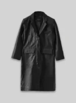 Margot Robbie Wolf Of Wall Street Leather Long Coat