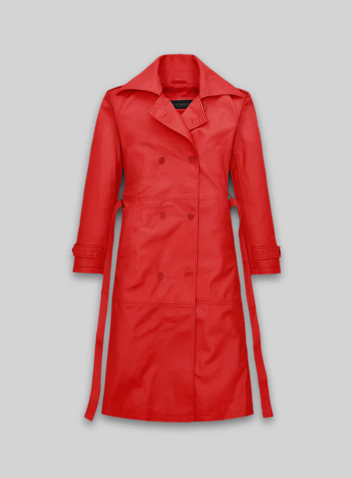 Megan Fox Leather Long Coat Megan Fox Leather Long Coat