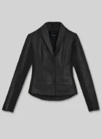 Modern Stretch Leather Blazer