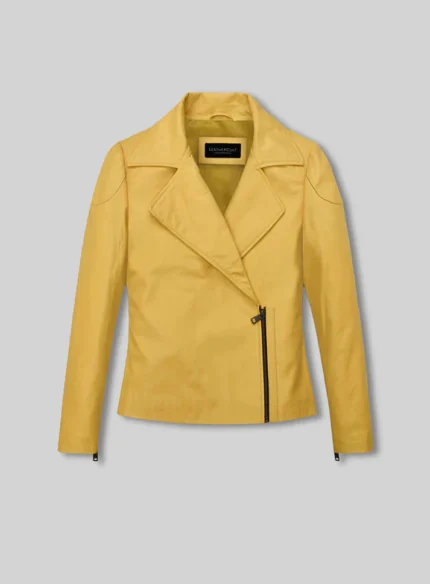 Mustared leather jacket