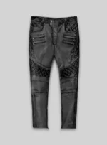 Outlaw Burnt Charcoal Leather Pants