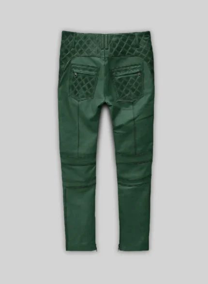 Outlaw Burnt Green Leather Pants