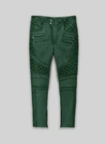 Outlaw Burnt Green Leather Pants