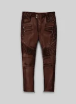 Outlaw Burnt Maroon Leather Pants