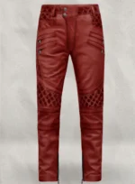 Outlaw Burnt Red Leather Pants
