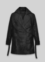 Renee Zellweger Leather Long Coat