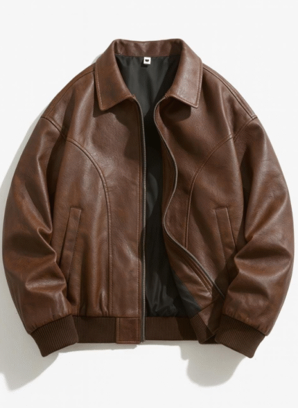 Retro Brown Leather Jack
