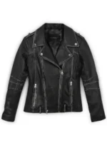 Rubbed Black Leather Jacket