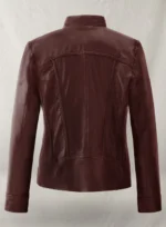 Soft Maroon Wax Clova Leather Jacket