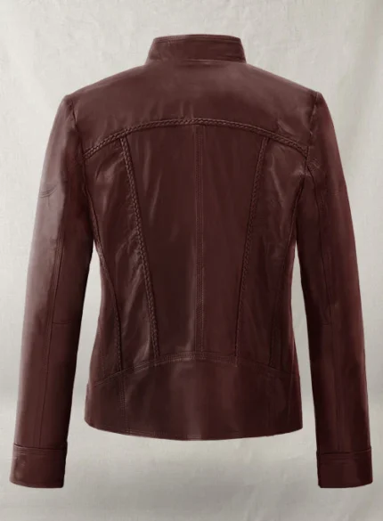 Soft Maroon Wax Clova Leather Jacket