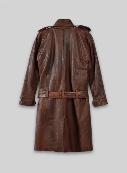 Spanish Brown Leather Long Coat