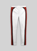 Striped Biker Leather Pants